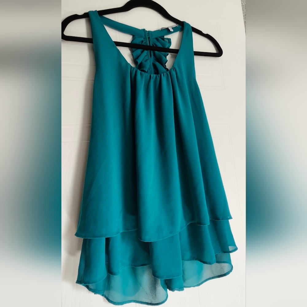 Naked Zebra High-Low Teal Skirt